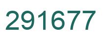 Number 291677 green image