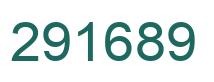 Number 291689 green image