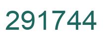 Number 291744 green image