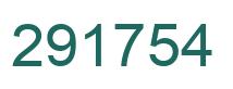 Number 291754 green image