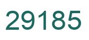Number 29185 green image