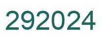 Number 292024 green image