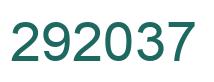 Number 292037 green image