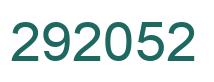 Number 292052 green image