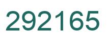Number 292165 green image