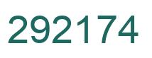 Number 292174 green image