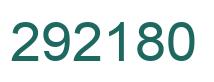 Number 292180 green image