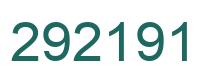 Number 292191 green image