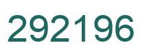 Number 292196 green image