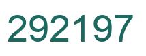 Number 292197 green image