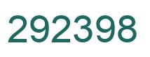 Number 292398 green image
