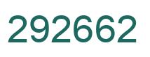 Number 292662 green image