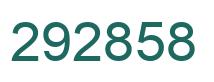 Number 292858 green image