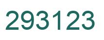 Number 293123 green image