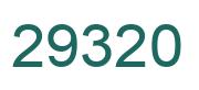 Number 29320 green image