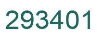 Number 293401 green image