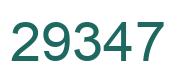 Number 29347 green image