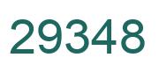 Number 29348 green image