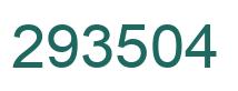 Number 293504 green image