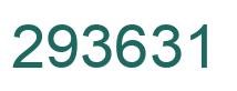 Number 293631 green image