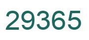 Number 29365 green image