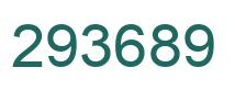 Number 293689 green image