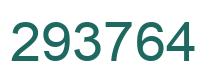 Number 293764 green image