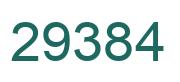 Number 29384 green image