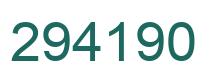 Number 294190 green image