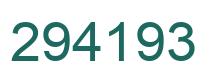 Number 294193 green image