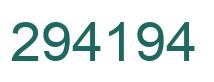 Number 294194 green image