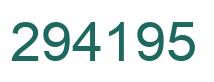 Number 294195 green image