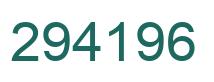Number 294196 green image