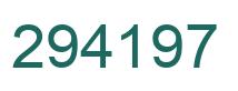 Number 294197 green image