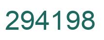 Number 294198 green image