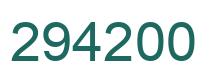 Number 294200 green image