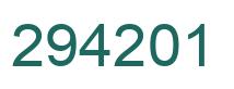 Number 294201 green image