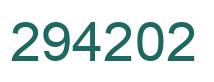 Number 294202 green image