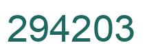 Number 294203 green image