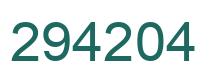 Number 294204 green image