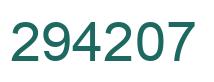 Number 294207 green image