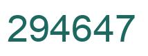 Number 294647 green image