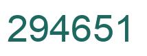 Number 294651 green image