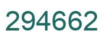 Number 294662 green image