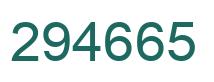 Number 294665 green image
