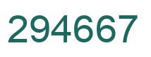 Number 294667 green image