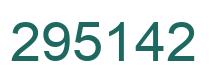 Number 295142 green image