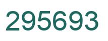 Number 295693 green image