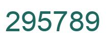 Number 295789 green image