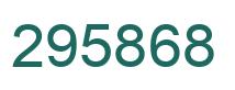 Number 295868 green image